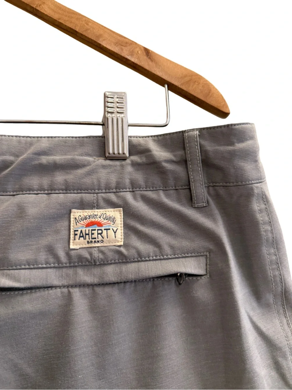Faherty Men’s Gray Stretch Shorts Size 36 MCS0012
